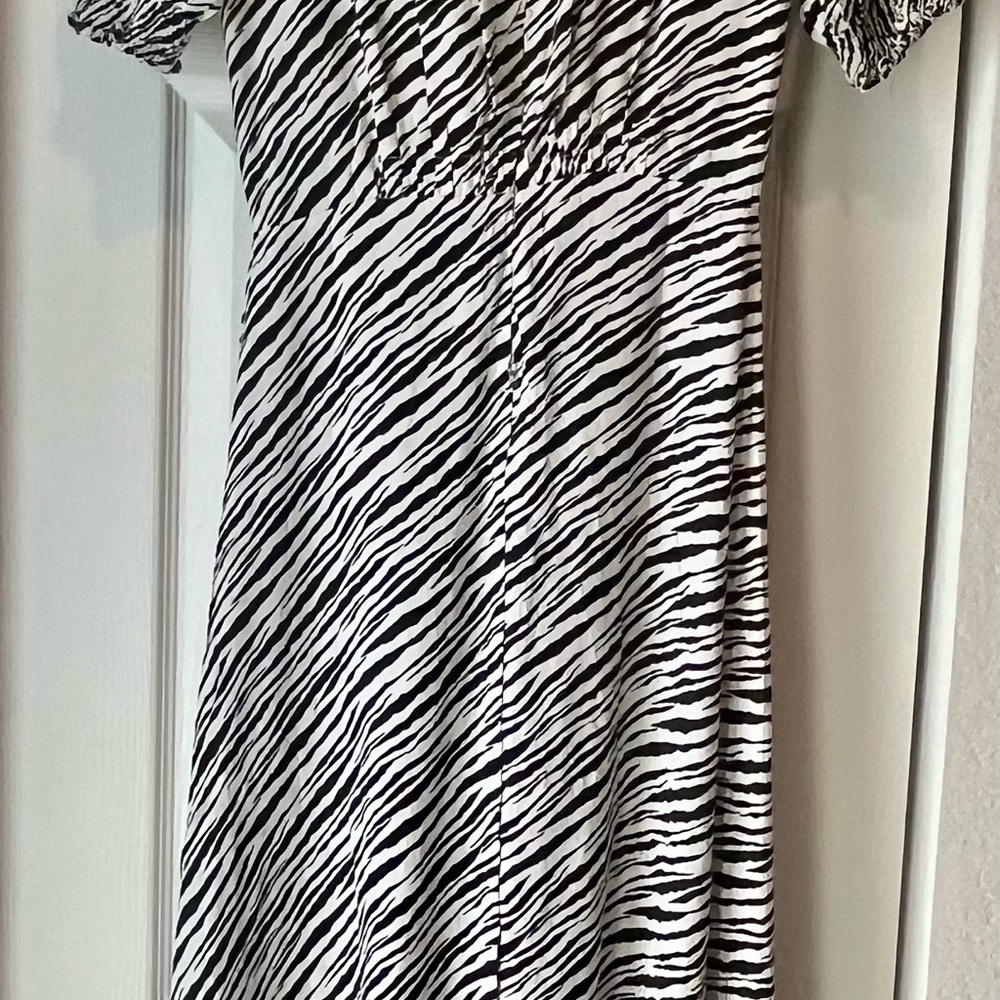 NWT Faithful the Brand Monochrome Zebra Pattern Dress - Picture 2 of 10